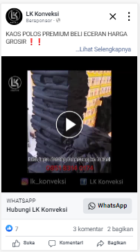 Iklan Konveksi Kaos Grosir