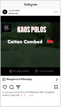 Iklan Konveksi Kaos Grosir