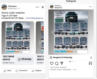 Iklan Mobil Chery Jakarta