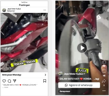 Iklan Motor Honda Kudus